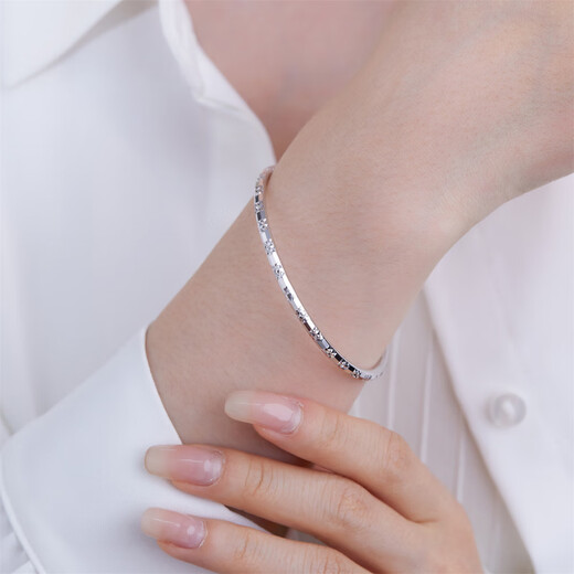 Meluxe PT950 platinum bracelet jewelry platinum bracelet birthday gift for girlfriend and wife, about 7.54g-55mm
