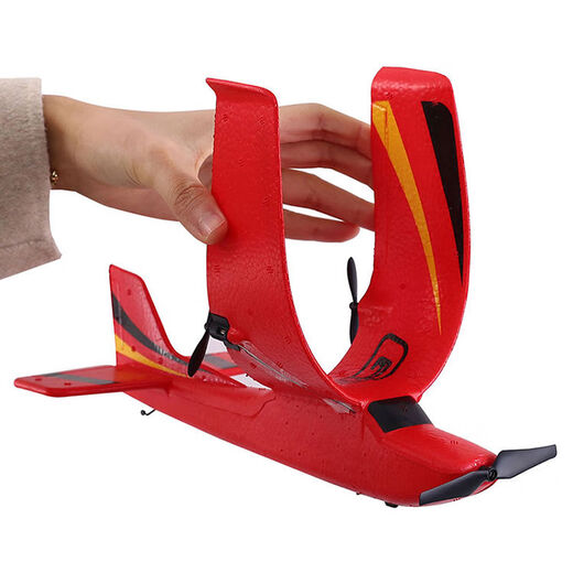 Avion de glissement à distance Grand modèle d'aile fixe résistante à la télécommande Hélicoptère Handle Fight Fighter de jouet pour enfants 803 Taille de mousse principale jaune 31x255x8cm Standard 1 Batterie