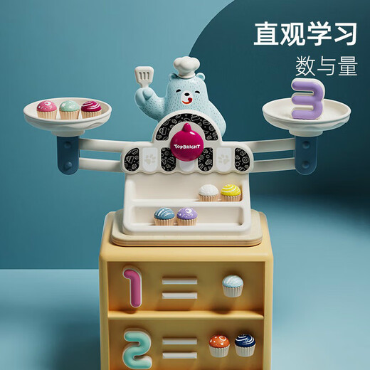 Tebaoer Bear Balance -Nummer Aufklärungsspielzeug Mathematik Waage Spielzahl Sinnes Gleichgewichtskala Kinderspielzeug Tebaoer Bär Digitales Gleichgewicht