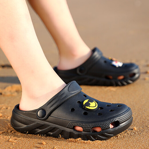 Huili Cross Hole Shoes Boys Summer Style sin deslizamiento al aire libre zapatos de playa Zapatos para niños zapatillas para niños Bolsa suave de la suela