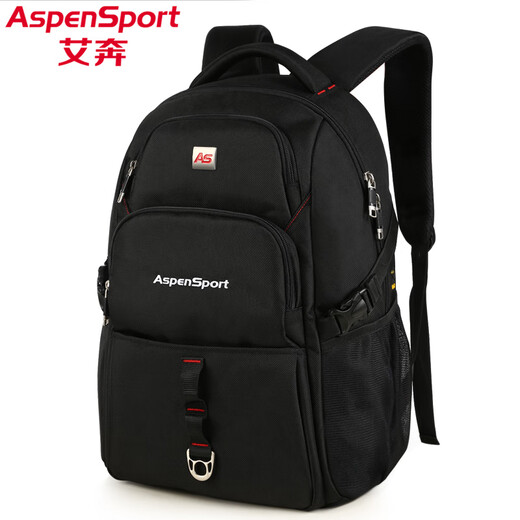 Aspensport -Rucksack Männer und Frauen Rucksack Business College -Schüler Mittelschüler School Bag Computer Bag Trend Reisenbag Black_red [Standardversion]