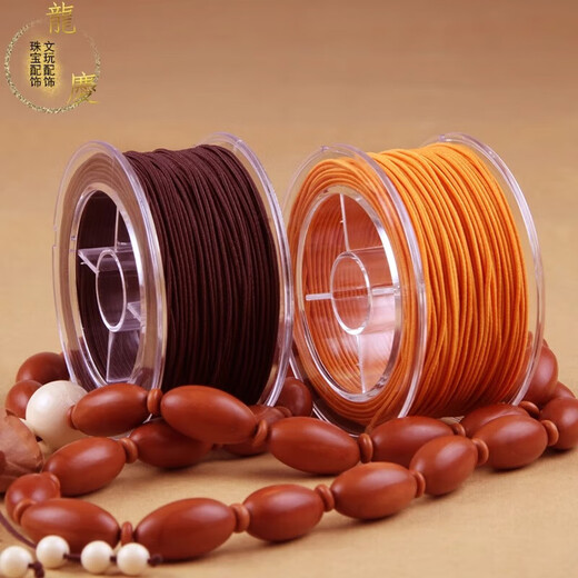 Elastic cord core-spun elastic cord beaded bracelet rope fashion jewelry rope pierced rosewood diamond star moon bodhi elastic cord - red - 1.0mm about 25 meters - 1 roll