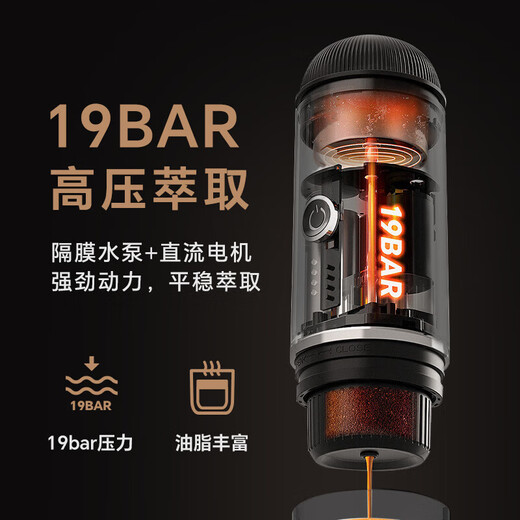 
2 dolphins portable capsule coffee machine outdoor wireless heating semi-automatic Italian small mini office American fully automatic blue wireless heating capsule coffee powder dual use