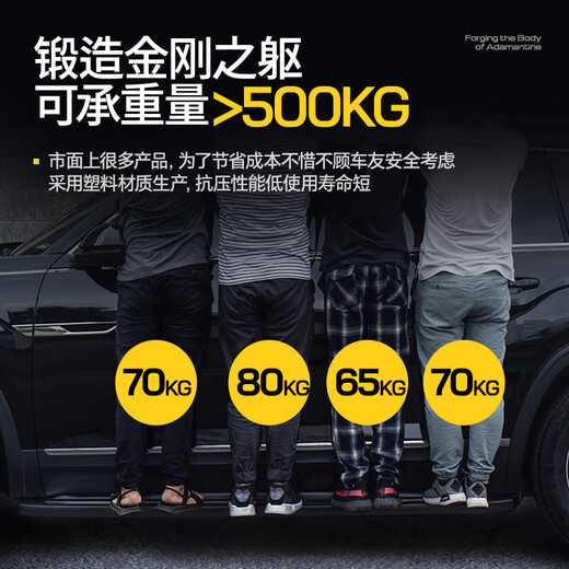 MiG fixed pedal car pedal special car special original model modified SUV welcome to get on and off the outer side pedal executive model aircraft aluminum material + thickened 4.0 galvanized bracket nationwide installation package without lights Volvo XC60/90/40 EX30 V90/60