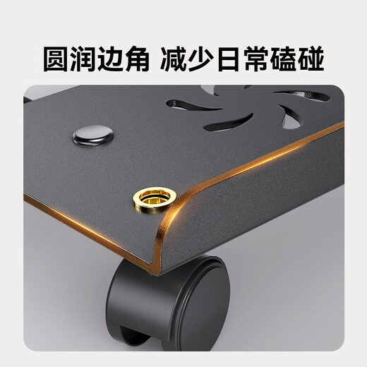 Shanze desktop computer main chassis bracket movable main chassis bracket base chassis tray universal pulley lock wheel brake metal material simple installation ZTJ-02
