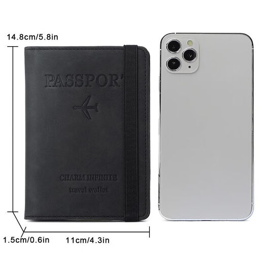 New new RFID passport clip overseas travel document storage bag vaccine card bag multifunctional passport protection case blue
