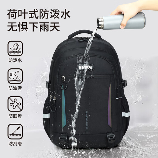 RUI Brand High School Schoolbag Boy JUNIOR High School Schülern Belastung Reduzierung und Ridgeschutz atmungsaktiver großer Kapazität Universität Rucksack -Rucksack -Reisetasche