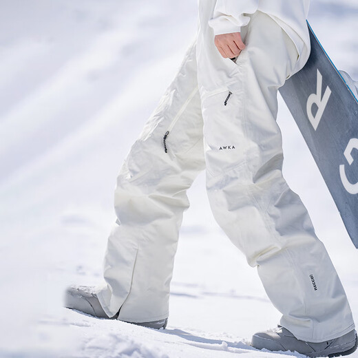 
AWKA snowboard pants for women men's windproof and waterproof 3L ski suits trousers cotton warm ski suits trousers black BZK27 M