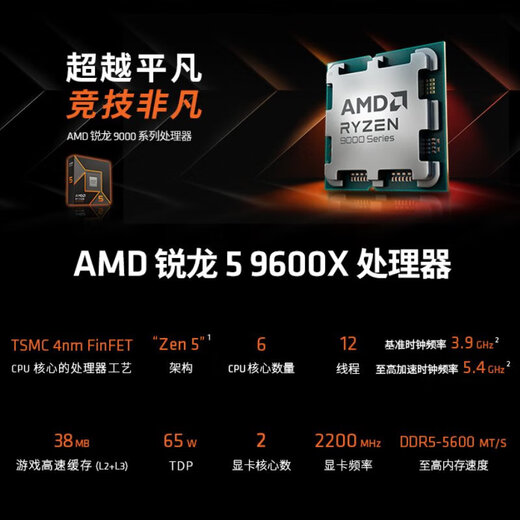ASUS gaming desktop Ryzen 9600X 9700X host/5060/5060TI graphics card AMD game live broadcast e-sports desktop computer DIY assembly machine complete machine sea view room with seven 9600X丨RTX5060Ti16G丨32G