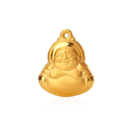 MHFDO Old Phoenix Maitreya Buddha Pendant Good Luck, Good Luck and Safe Delivery for Elderly Gifts Long Luck Sand Gold Necklace for Mom 3.283g Soon to be sold out Buy now