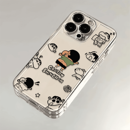 Lei Luoke butt Shin-Xin is suitable for iPhone12 13 niche xr transparent 14 15 16promax anti-fall xs soft shell 678p space shell without buttons - transparent - FL butt Shin-Xin-Q12 Apple 12