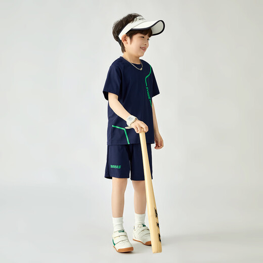 
Duoduojia Running Training Boys Sports Set 2025 Summer Thin Children's Fashion T-shirt Shorts Handsome Two-piece Set