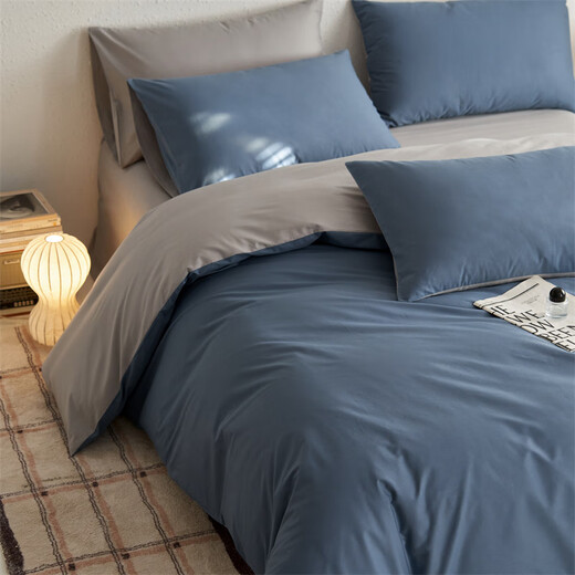 Nanjiren quilt core + pure cotton four-piece set + pillow core spring, autumn and winter student dormitory bedding complete set of six-eight-piece bedding set B013 Gentleman Gray 200*230cm 8Jin Jin equals 0.5 kg Nanjiren quilt core + pure cotton four-piece set + pillow core spring, autumn and winter student dormitory bedding complete set of six-eight-piece bedding set B013 Gentleman Gray 200*230cm 8Jin Jin equals 0.5 kg