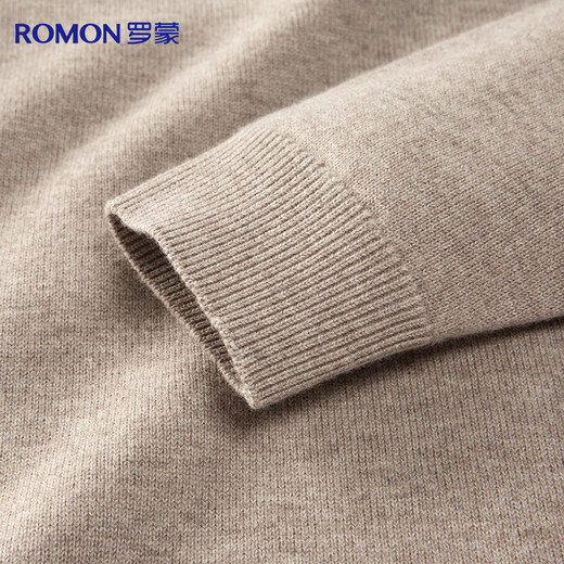 Romon 100% pure wool sweater men's thickened autumn and winter warm zipper knitted cardigan sweater jacket men's clothing