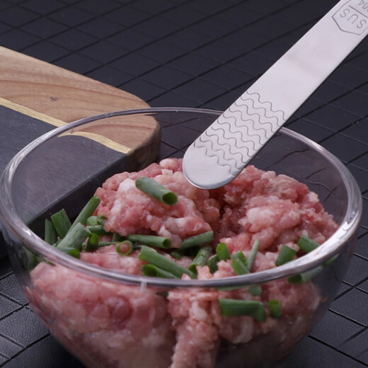 Initial conception of 304 stainless steel filling spoon for making dumplings, filling spoon for wonton dumplings, filling stirring spoon, filling pick 304 stainless steel filling spoon, single head, 2 pieces