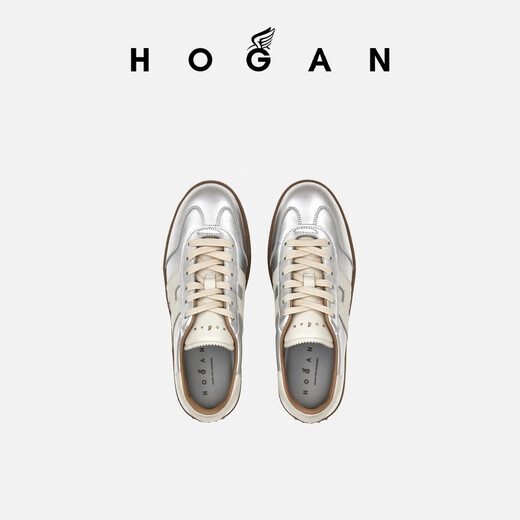 HOGAN【七夕礼物】女鞋早秋新品Platform系列H698时尚厚底休闲鞋 银色 36