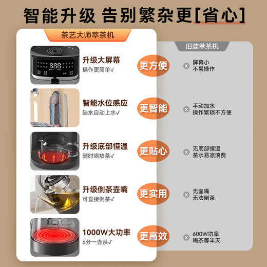 GLASSLOCK Gailang tea maker health pot constant temperature tea extraction machine fully automatic water supply high-end all-in-one steam spray tea maker tea tray kettle holiday gift gift