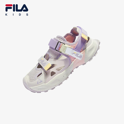 Fila Fila Children's Shoes Sandals 2025 Summer New Antibacterial Anti-Slip Outdoor River Tracing Shoes for Men and Women Adults Lavender/Mist Powder-OT 34