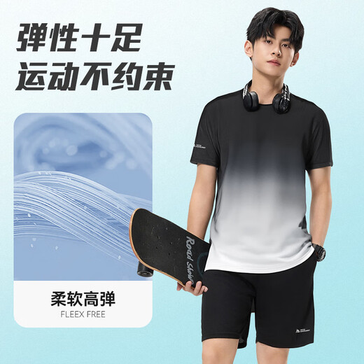 Victoria Traveler Sports Set Men and Women Summer Short Sleeve Shorts Ice Silk Quick Dry T-shirt Training Fitness Running Basketball Badminton Suit