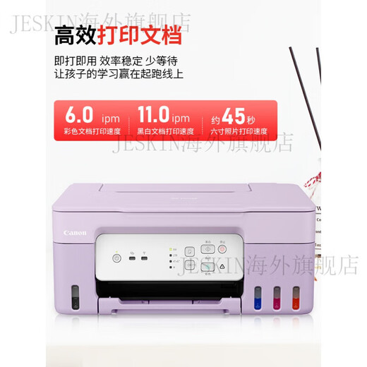 佳能（Canon）G3832381138363830墨仓式打印机无线家用小型复印扫描一体机a4彩色照片喷墨原装连供加墨办公手机 G3890黑色  支持自动双面打印 支持5g 手机 套餐二