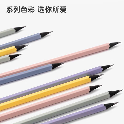 Deli NS724 Newse 10 boxed colored pencils Student and children's painting coloring brush drawing pencils Black wood pencils (10 packs) HB