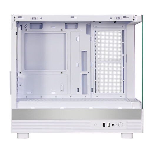 先马（SAMA）小惊鸿 白色MATX海景房游戏电脑机箱 270°全景/双面玻璃/支持360水冷/9风扇位/410mm长显卡/U2+U3
