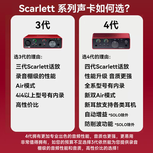 Sennheiser Sennheiser MK4 Large Diaphragm Condenser Microphone Professional Recording Studio Live Singing Microphone Internet Celebrity Anchor Sound Card Set Audiobook Novel Dubbing Equipment Recording Model MK4+Focus SOLO4 Sound Card