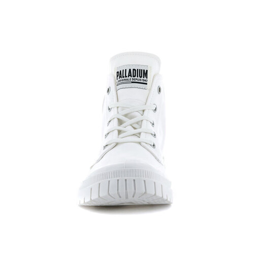 Palladium Pampa tous les jours polyvalents polyvalents non glissants, résistants à l'usure et respirants en toile à haut haut, même style pour hommes et femmes, blanc 38