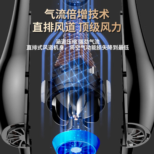 Jinghuang German quality hair dryer household negative ions will not damage your hair, high power for hair salons and barber shops, high-power hair dryer for hair care, hot and cold wind, silent styling, powerful and quick-drying, 500 million negative ions, 38,000 strong wind power + three-piece set, 10-year warranty, Black Warrior Yuandian 14-16 Jinghuang