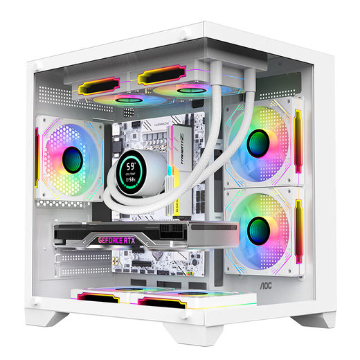 GIGABYTE RTX 5060 host i5 12600KF/14490F/14600KF assembled computer e-sports game desktop AI intelligent design rendering DIY complete machine configuration five 14490F+RTX50608G white model