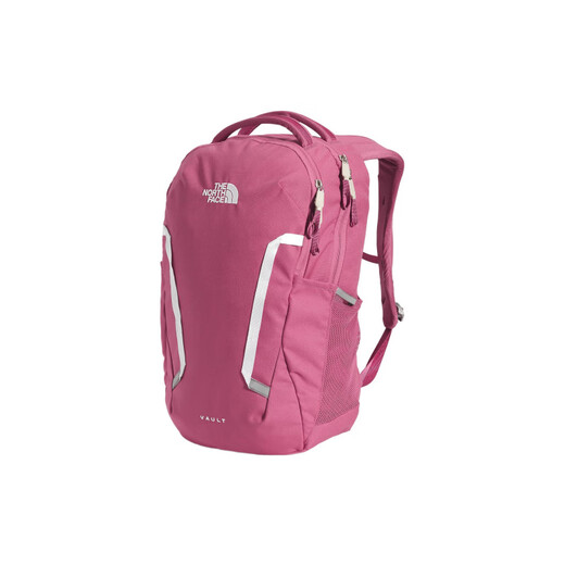 北面（The North Face）时尚简约拉链开合聚酯纤维书包背包双肩包常规女款红紫色 红紫色