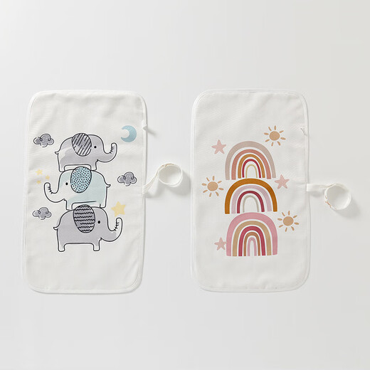 Baby Urin Septum Neugeborene Babywindelersatzpolster kann wasserdicht und klein und tragbar für den Kindergarten. Grauer Elefant (rechteckiger Urinpolster) 60*35