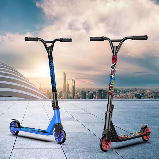 Scooter Professional Extreme Scooter Stunt Fancy Adult Transportation Two-Wheel Street Pro Scooter Black Aluminum Alloy Extreme Scooter Upgraded Aluminum Wheel