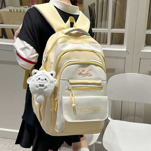 Nuevo valor de alto valor, gran capacidad, INS, Reducir la carga, el color de la moda, la bolsa de la escuela versátil, el cumpleaños de la escuela secundaria y la secundaria.