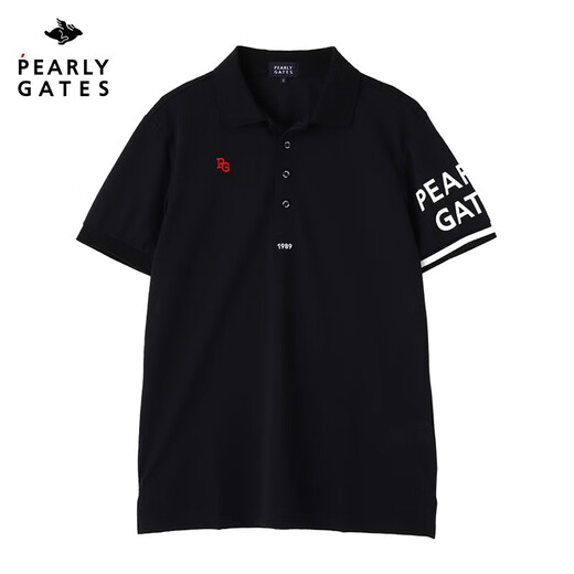 PEARLY GATES高尔夫夏季男士PG新款短袖T恤POLO衫休闲时尚golf透气运动上衣 白色053-4260701-030 M