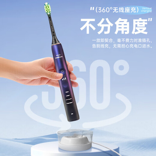 Aidamo adecuado para la base del cargador de cepillo de dientes eléctrico Philips HX9912/9911/9340/9350/9360/9370/9901/9952/993L/993S993X Cubierta de cristal Base de carga Philips + Cubierta de cristal