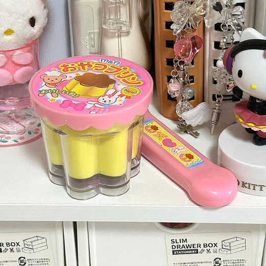 Hanoufei Pudding Jelly Strawberry Pudding Set Food Feeding Toys Children's Day House Girls June 1st Milu Jelly Pudding Set [1 Set]