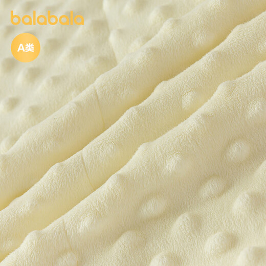 Balabala shopping mall same style baby blanket newborn blanket 2025 new plus velvet warm, comfortable and cute white and green tone 00314 110x140cm