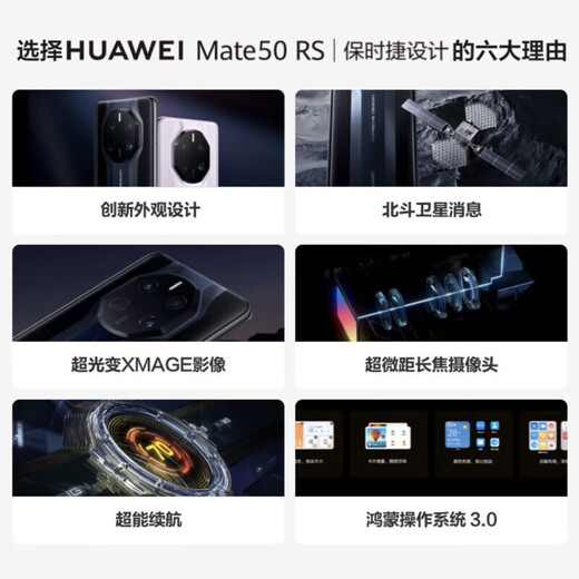 Huawei display machine Mate 50 RS Porsche Design Beidou Satellite News Super Light Changing Image Hongmeng System Ink Blue Porcelain Please contact customer service to place an order 12GB+512GB