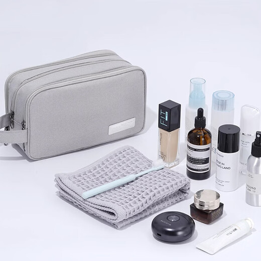 Chengyang Men's Business Travel Makeup Bathroom Skin Care Products Multifunctional Portable Toilet Bag Dry and Wet Separation Storage Bag Classic Gray