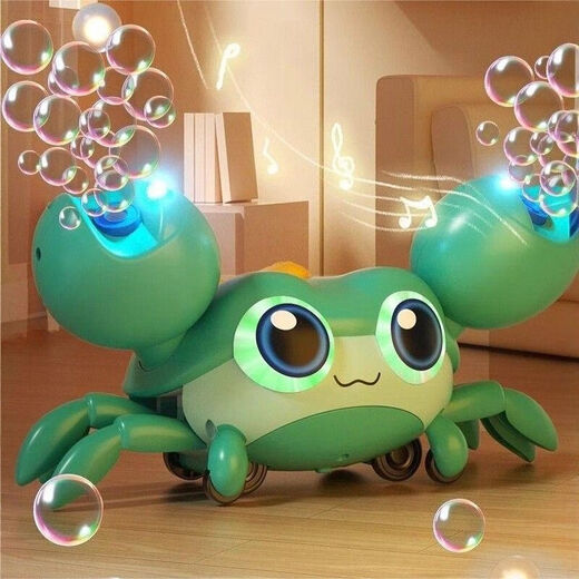 Jule Baby Children's Electric Bubble Crabuzle Toy Toy Bubble Machine Music Music Blough Boy Girl Girl Gird Gift [Индукционное препятствие и легкая музыка] Bubble Crab [Rose Powder]