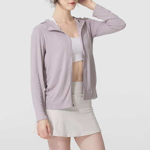 安德玛（Under Armour）女装 2025夏季新款运动服休闲舒适潮流时尚户外连帽外套 1390060-009 S