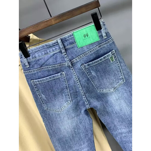 Benny Road Baleno Herbst Dünne neun-Punkte-Jeans Herrenmarke Slim Feet Frühling und Herbst Casual Hosen Stretch Herrenhosen 9275 33
