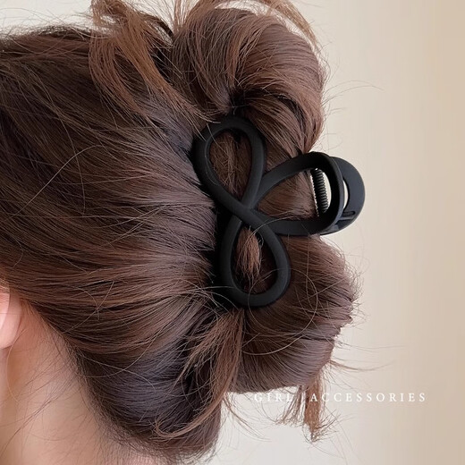 Liangshihuan high-end hair clips for women 2025 new high-end hair clips for medium and small hair, shark clips on the back of the head, black clips