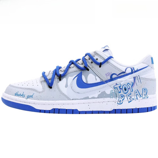 Nike (Nike) Dunklowroyal Bär Gummi-Graffiti English Herren Low Top Shoes DH9765-105 (Team0999-Weichbär 35.5
