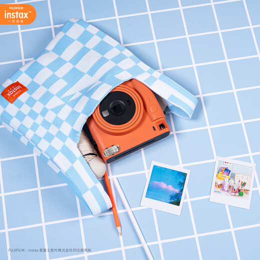 Fuji instax instant instant camera SQUARE SQ1 Ocher Orange official version (comes with a gift bag of colorful checkerboard accessories)