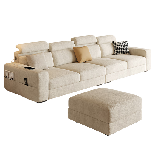 Dudumeijia Multifunktional einstellbares Wohnzimmer 2025 Neues Baumwoll-Leinensofa Kleine Wohnung Demontage und Waschleistung Chenille Sofa 116#