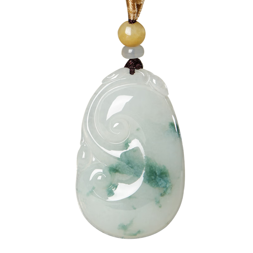 Manli Cui Guaranteed Price 11.11 Jade Floating Orchid Ruyi Pendant Hydrating Lucky Jade Pendant Necklace Large Gift with Certificate