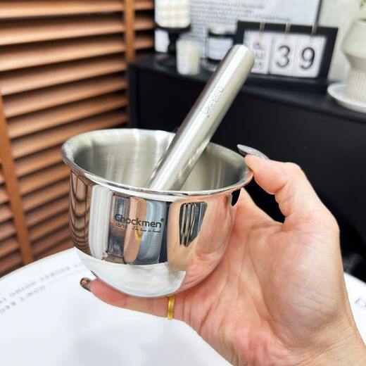 Sailotou ZBW04 stainless steel garlic pounder, grinding and grinding jar, thickened solid manual garlic pounding jar, garlic mortar jar