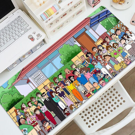 Langer Maus-Pad-Pad Crayon Shin-Shirt's Extra-Large Computer Desk Pad Hochwertige Tastaturpolster schmutziger und waschbarer ZZ2694/Schienbein-Schienbein-Shirt [90 cm*40 cm dick 4mm]
